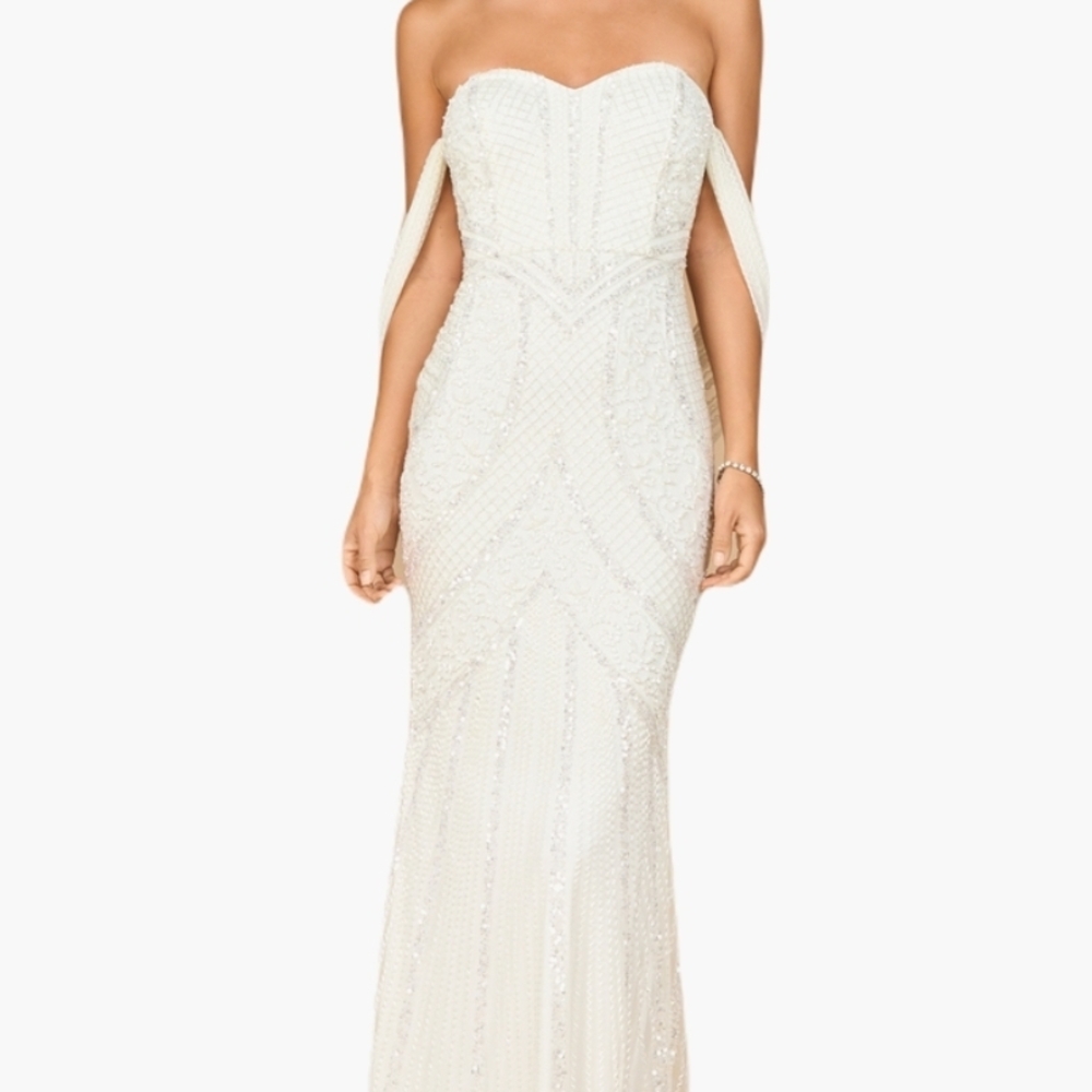LARA Strapless Beaded Maxi Dress